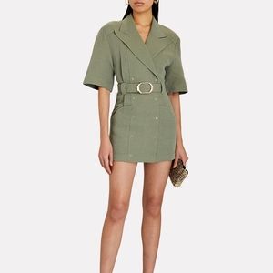 Acler Dunstan Fern Green Belted Blazer Dress Size 4